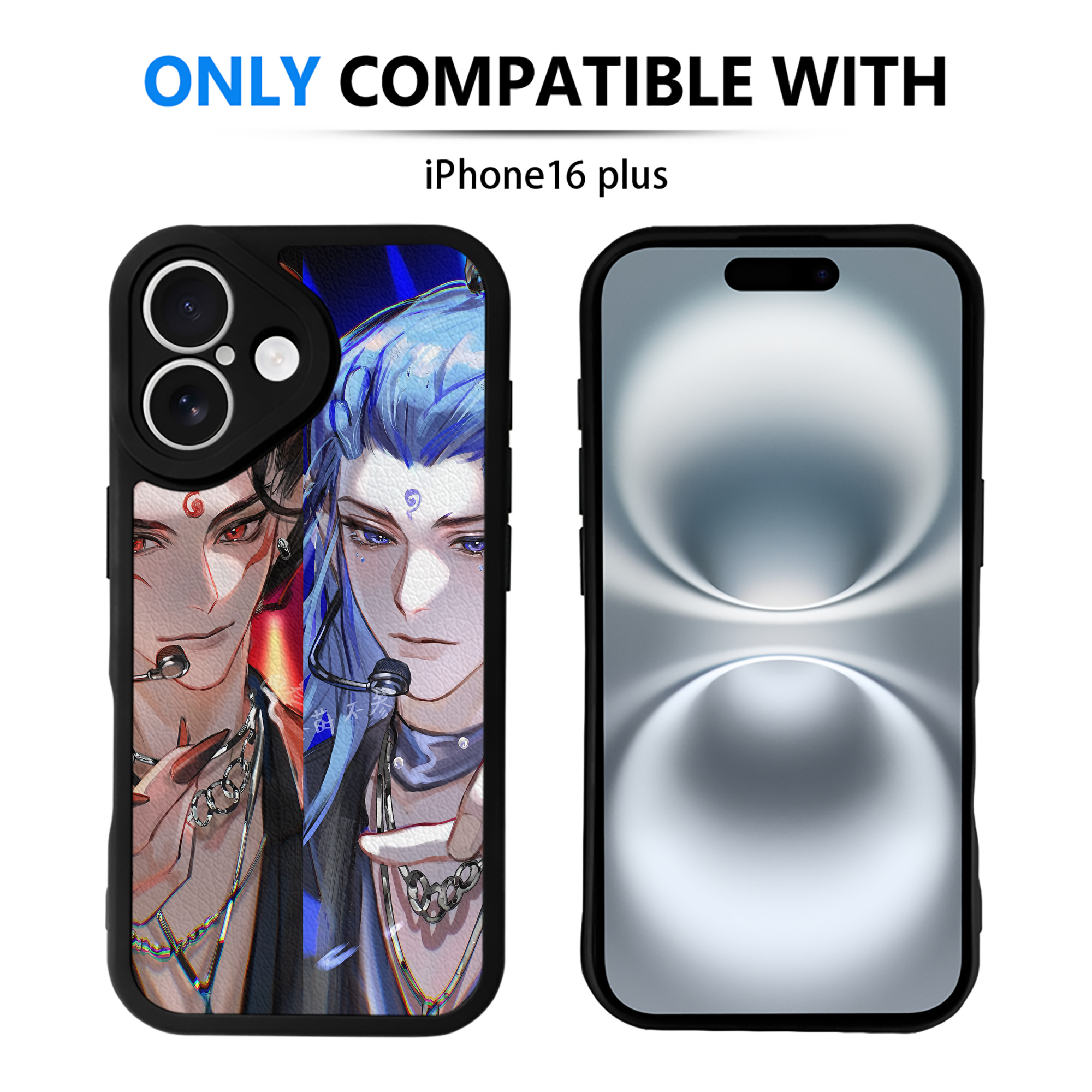 （画像用） Ne Zha 2 ナタ 魔童の大暴れ 【iPhone 16シリーズ対応】シリコンスマホケース（レザー調） 材質：シリコン